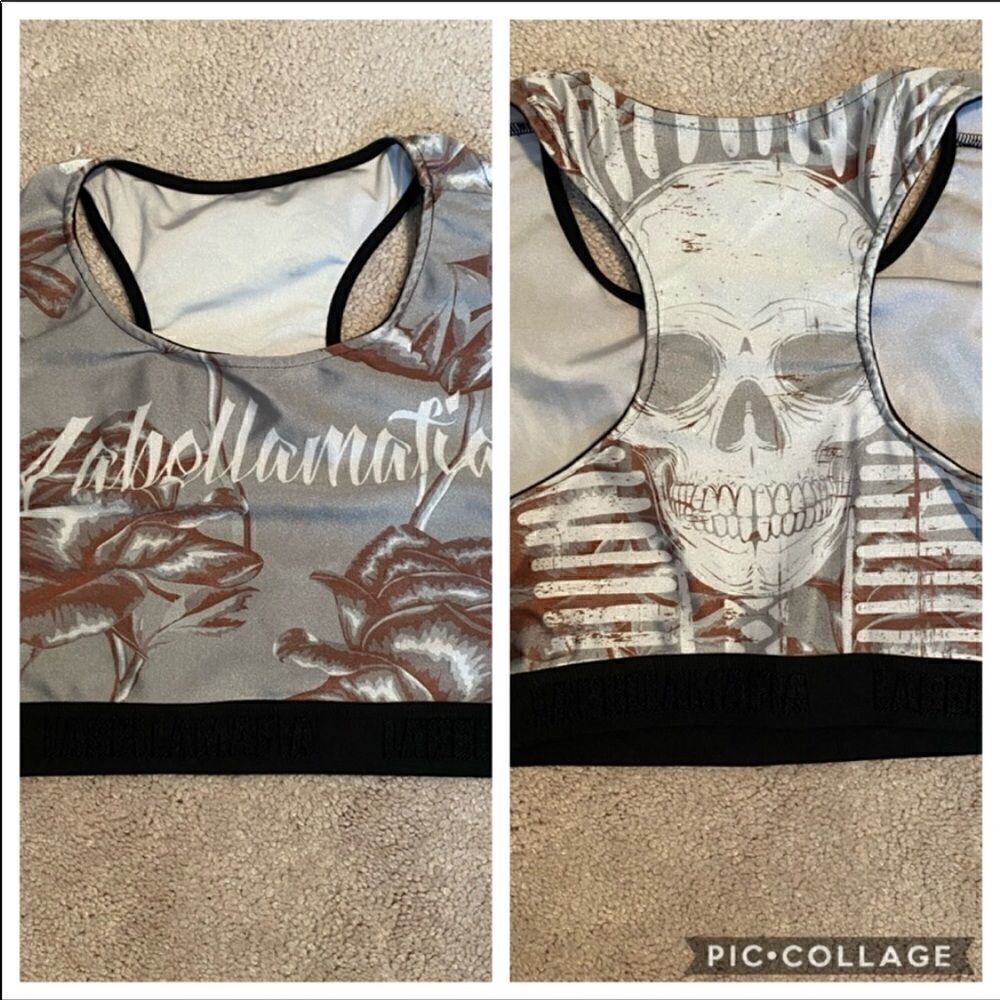 Labellamafia small Skull sports bra npc bodybuilding ifbb